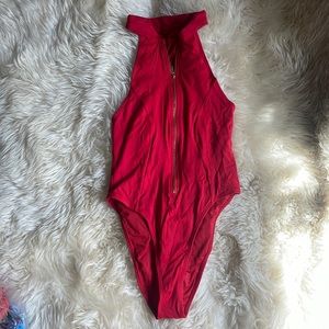 Red Bodysuit Swimsuit